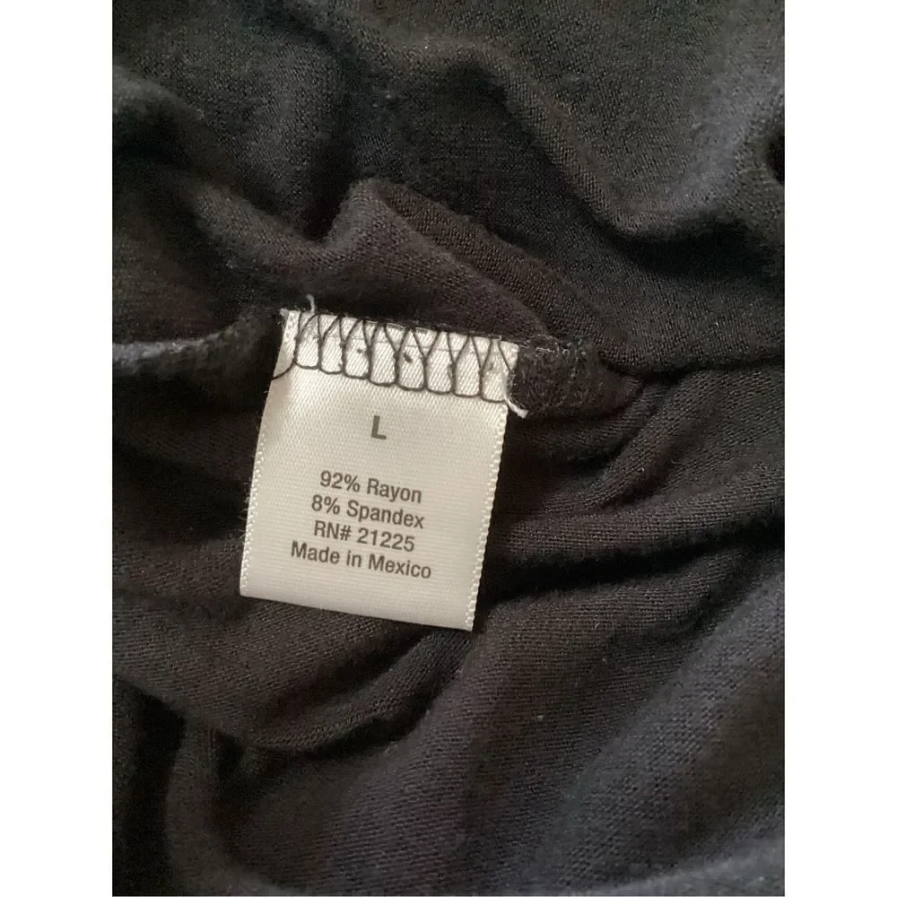 A.N.A Foldover Wide Waist Black Skirt Size: L